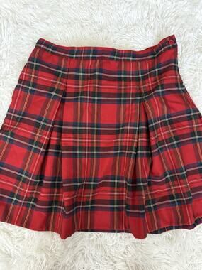 Rifle Girls 14.5 Red Checked Tartan Plaid Skirt. Exc. Quality. Nt Desc**